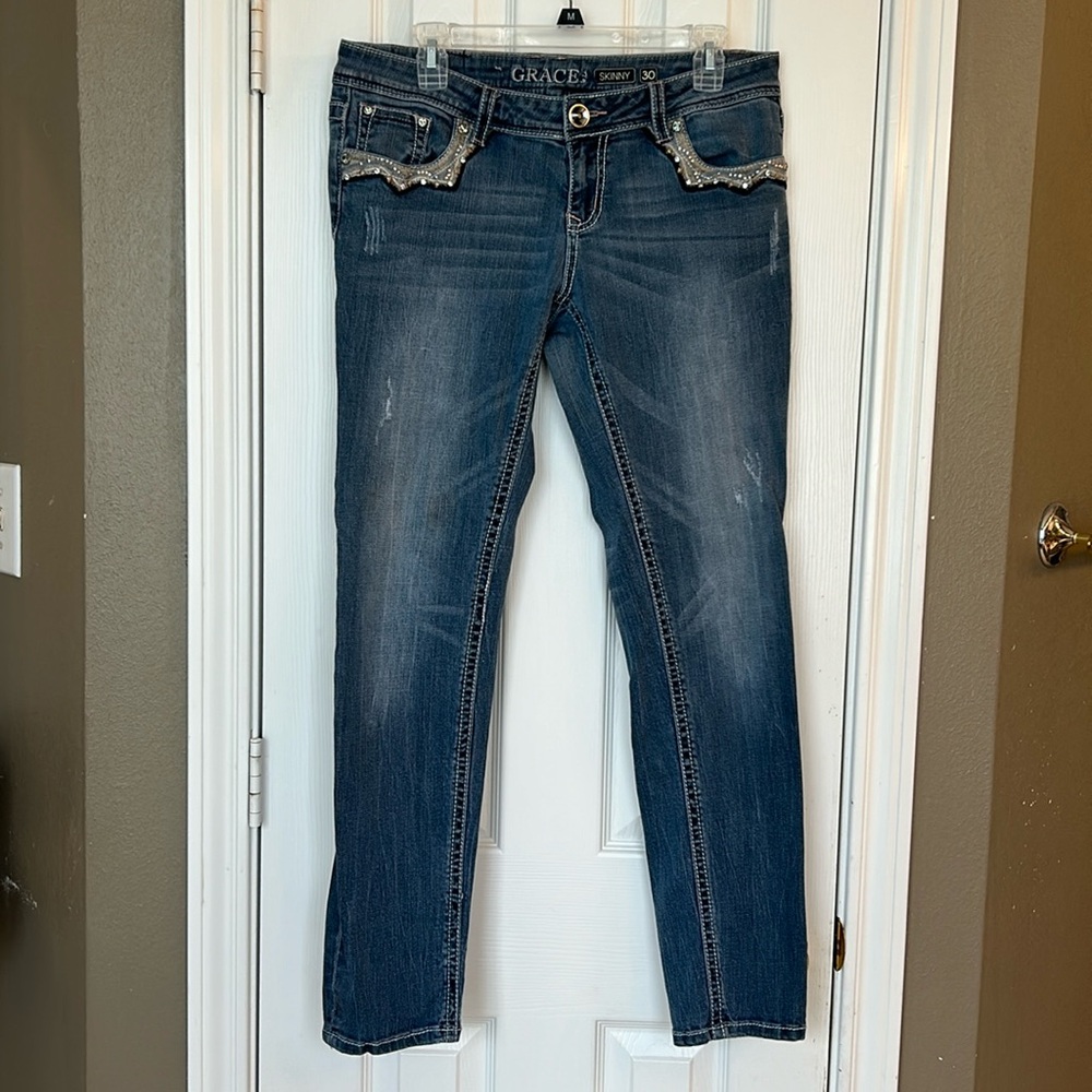 Grace in LA skinny jeans size 30